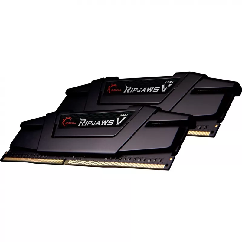 DIMM 16 GB DDR4-3600 (2x 8 GB) Dual-Kit, memoria RAM negra, F4-3600C18D-16GVK, Ripjaws V, INTEL XMP