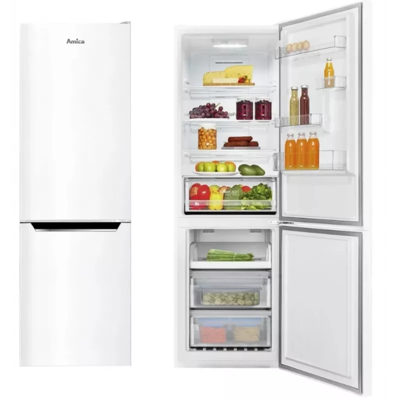 Frigorífico-congelador AMICA FK3506.2FW(E) 350 L, clase de eficiencia energética E