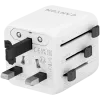 Adaptador de viaje CANYON OnTour One EU UK US AUS blanco (CNS-TA1005W) – conversión universal de enchufes para EU/UK/US/AUS