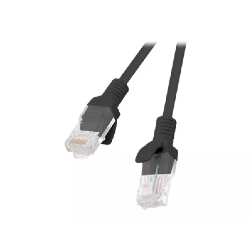 Cable de red LANBERG PCU5-10CC-0500-BK Cat5e U/UTP RJ-45 — 5 m, negro, conductor CCA