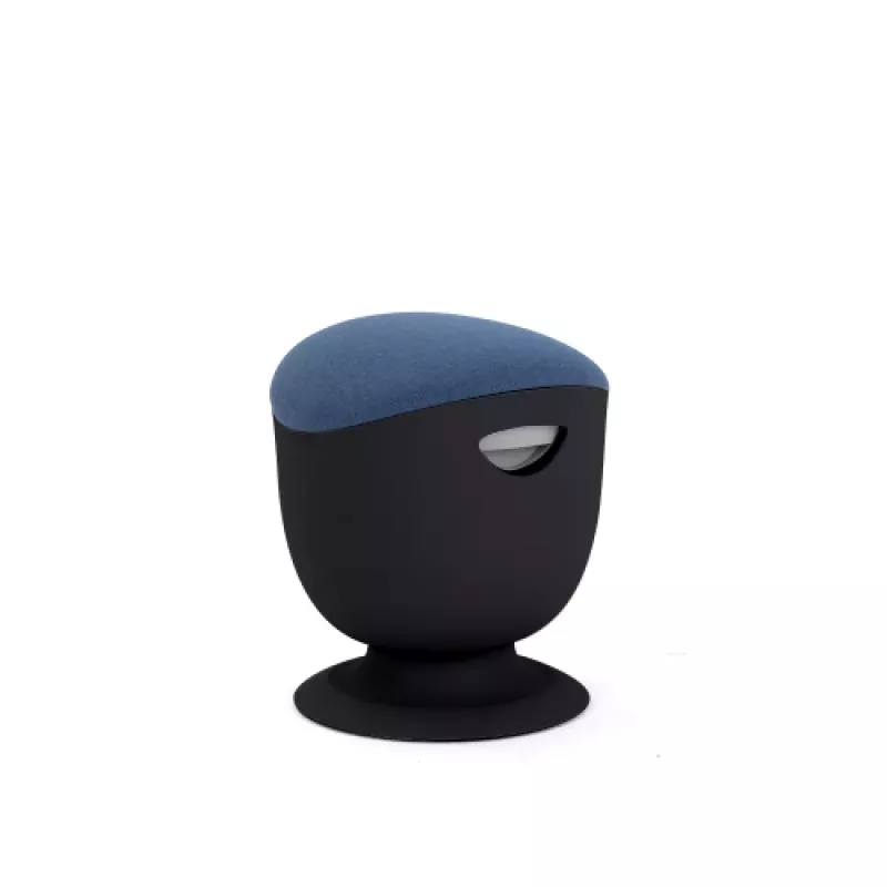 Taburete ergonómico de equilibrio Up Up Seul negro, D47 tejido azul