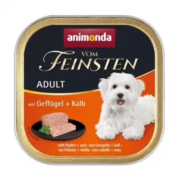ANIMONDA Vom Feinsten Adult Geflügel y Kalb - Comida húmeda para perros - 150 g