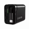Cargador CANYON OnCharge 65RC con cable USB-C integrado, 65 W, 1x PD, 1x QC, conector EU, negro
