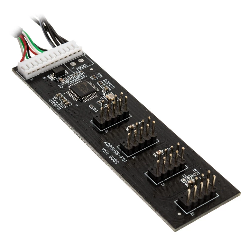 Tarjeta hub USB Kolink USB 2.0 con cable USB y Molex de 60cm
