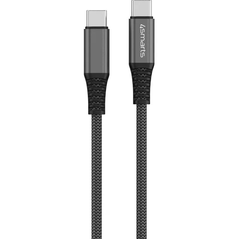 4smarts PremiumCord - cable USB - USB-C (M) a USB-C (M) - USB 2.0 - 20 V - 5 A - 1,5 m - alimentación USB (100 W) - Negro