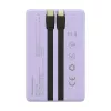 Batería portátil Tellur TLL158441, 10000 mAh, cables USB-C y Lightning integrados, violeta