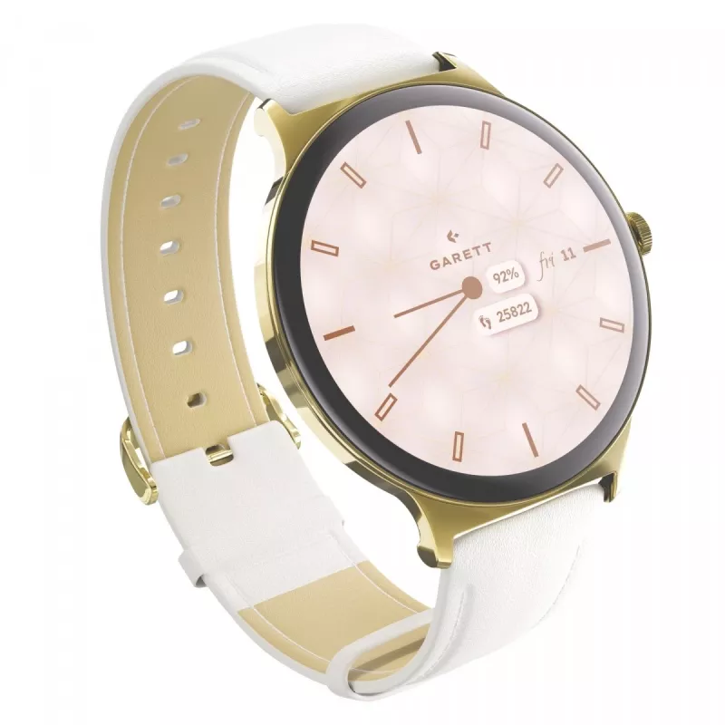 Smartwatch Garett Verona 2 Gold Mesh con Bluetooth y medidor de frecuencia cardíaca