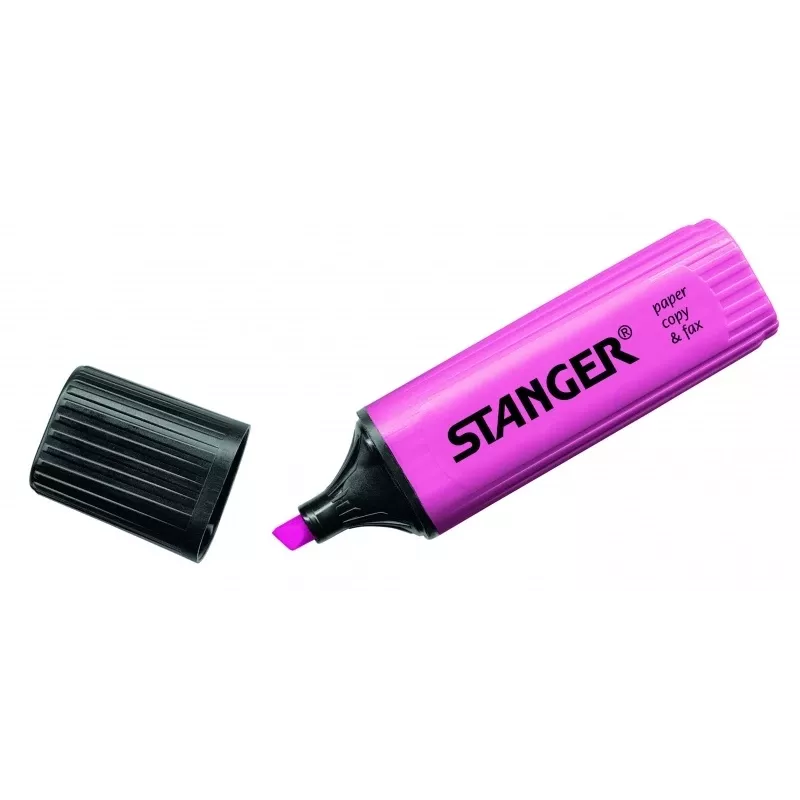Subrayador STANGER, 1-5 mm, rosa, caja de 10 uds. 180004000