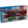 LEGO CITY 60445 F1 - Camión con coches de F1 RB20 y AMR24