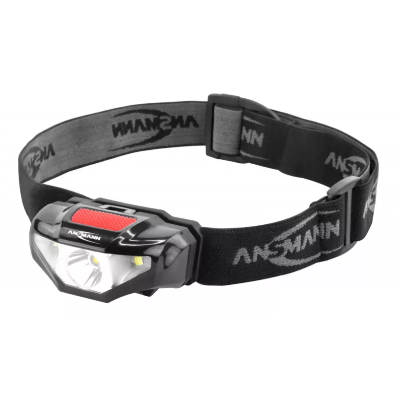 Ansmann HD70B - linterna frontal - negra - acrilonitrilo butadieno estireno (ABS) - plástico - IP44 - LED - 1 linterna