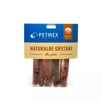 PETMEX Corte de pene de ternera 12 cm, 5 uds. — snack masticable natural de un solo ingrediente para la higiene dental, 30 g cada uno