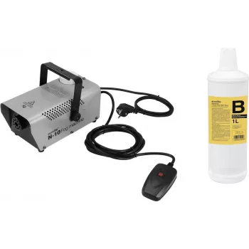 Máquina de niebla EUROLITE N-10 plateada con mando a distancia — modelo 20000538