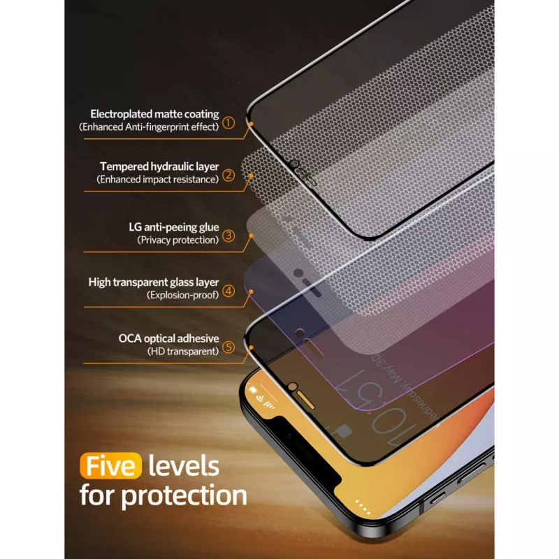 NEVOGLASS 3D PRIVACY, protector de pantalla transparente, iPhone 17 Air