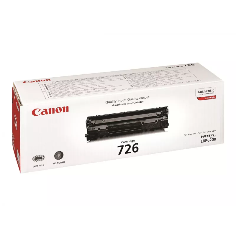 Canon CRG-726 cartucho de tóner, negro, 2100 páginas