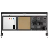 Ergo Office ER-300 B separador de escritorio / organizador, 1295 x 242 x 726 mm, acero, carga máx. 10 kg, negro
