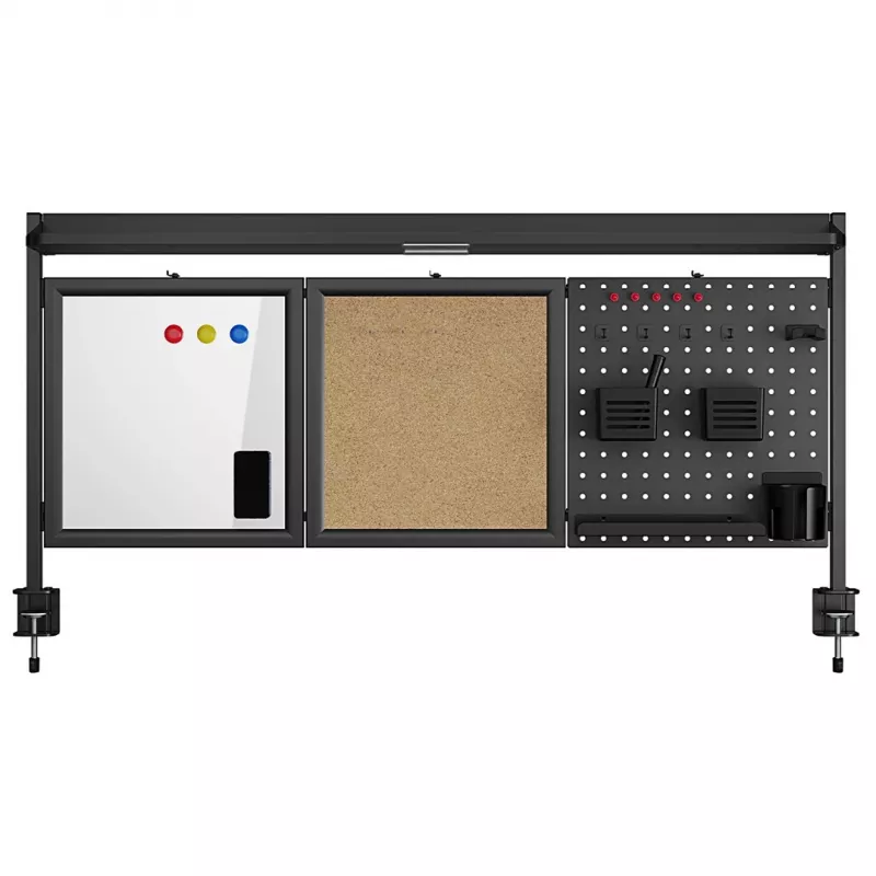 Ergo Office ER-300 B separador de escritorio / organizador, 1295 x 242 x 726 mm, acero, carga máx. 10 kg, negro