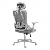Silla gaming huzaro Combat 2.7 — silla gaming ergonómica de tela, gris, respaldo de malla, altura ajustable, mecanismo reclinable, 120 kg máx.