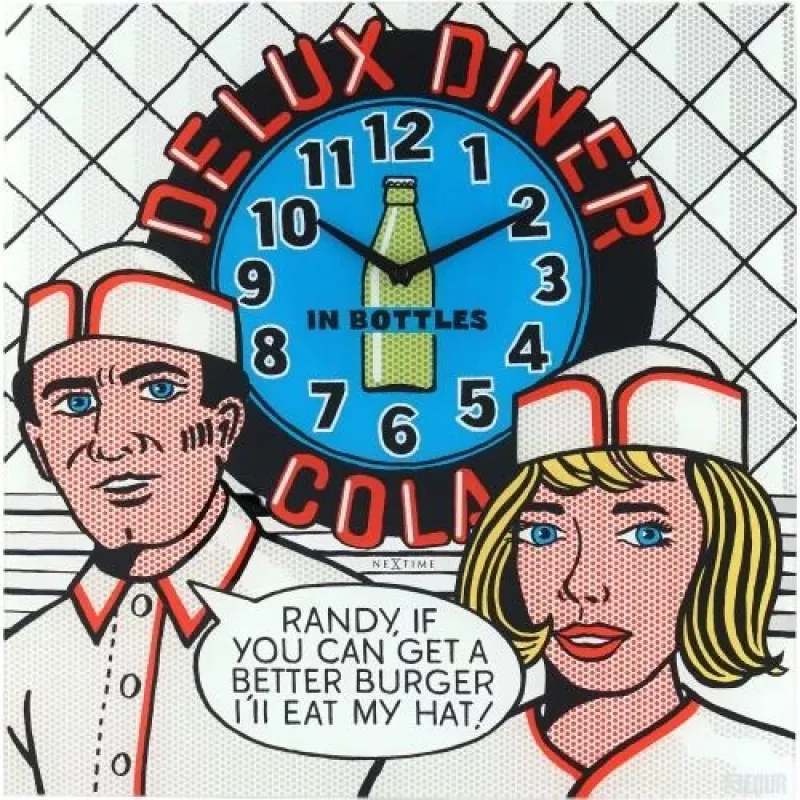 Reloj de pared NeXtime 8167 Delux Diner, 43x43cm, pared, multicolor