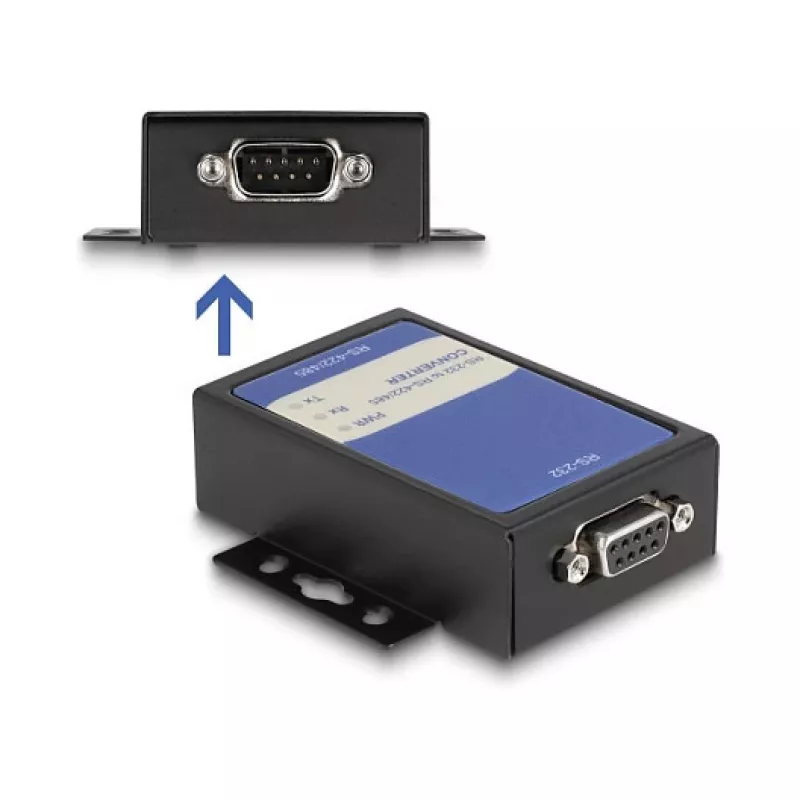 Convertidor serie repetidor aislador DeLOCK 64265 RS-232 RS-422/485 negro