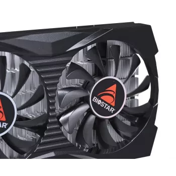 Tarjeta gráfica discreta BIOSTAR GeForce GTX 1050 4 GB GDDR5, 1455 MHz Boost, 128 bits, PCIe 3.0, 2 ventiladores
