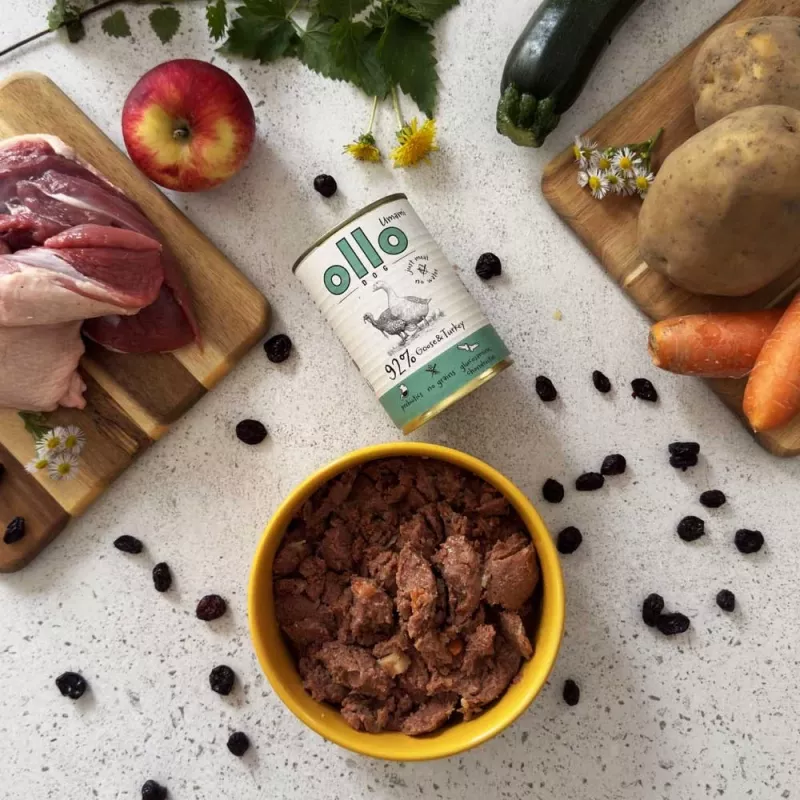 OLLO Umami ganso y pavo - pienso húmedo para perros - 850 g