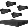 Kit de cámara de vigilancia Foscam FN9108E-B4-2T — 4 cámaras con grabador, Negro