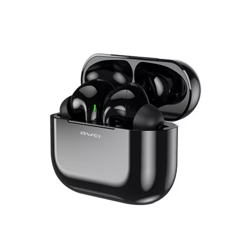 Auriculares Bluetooth 5.0 Awei T29 TWS + base de carga negro/negro