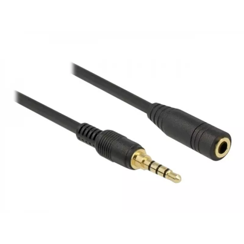 Cable de audio DeLOCK 85635 3,5 mm conector macho a conector hembra 5 m negro