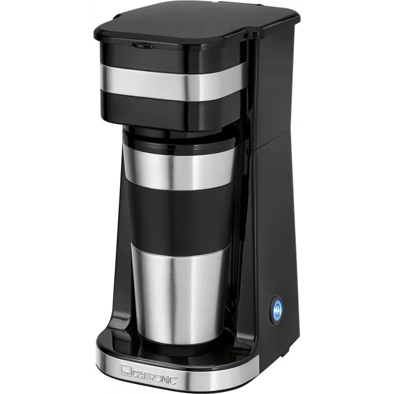 Cafetera de goteo CLATRONIC KA 3733 — depósito de agua de 0,4 l, cafetera de acero inoxidable para 1 taza