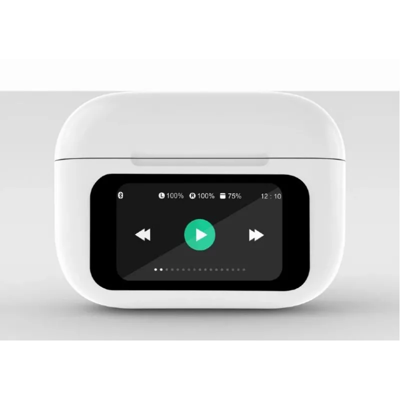 Auriculares BLUETOOTH/WHITE TWS-LCD-ANC-01-W Gembird