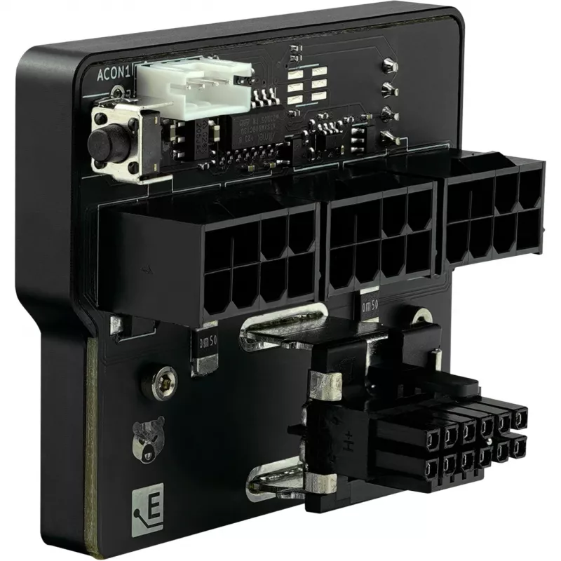 Adaptador de cable de alimentación PCIe Thermal Grizzly TG‑WV‑P38H1R 1×12VHPWR a 3×8‑pin (invertido), negro