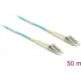 Cable de conexión de fibra óptica DELOCK 80151 MMF OM3 50 m 2x LC a 2x LC color aqua dúplex completo