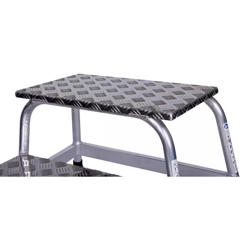 Escalón Krause 805027, aluminio 2 peldaños, carga máx. 150 kg, 680 mm de longitud, 41 cm de altura