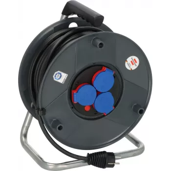 Enrollacables Brennenstuhl 1098490024 3 tomas AC 40 m negro azul rojo