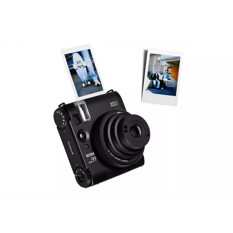 Cámara instantánea Fujifilm Instax Mini 99 negra — imagen 62×46 mm, película 86×54 mm, distancia focal 60 mm