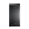 Montech X5M (B) caja de PC Micro Tower – Micro-ATX/Mini-ITX, 3x120mm frontal, 1x120mm trasero, compatible con fuentes ATX, 2x3,5 pulgadas + 4x2,5 pulgadas, negra