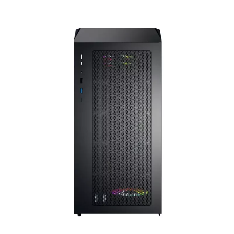 Montech X5M (B) caja de PC Micro Tower – Micro-ATX/Mini-ITX, 3x120mm frontal, 1x120mm trasero, compatible con fuentes ATX, 2x3,5 pulgadas + 4x2,5 pulgadas, negra