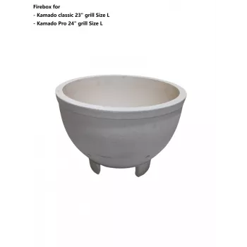 Cámara de fuego Kamado TARGUS Firebox 23/24 pulgadas — construcción robusta, retención de calor