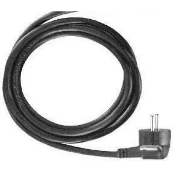 Bachmann H05VV-F 3G - cable de alimentación - tipo F (M) acodado a extremo abierto - AC 250 V - 16 A - 5,0 m - moldeado - negro - Alemania (304.176)