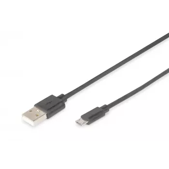 Cable de conexión USB 2.0 Digitus [1x conector USB 2.0 A - 1x conector USB 2.0 Micro-B] 1,80 m Negro Digitus (AK-300127-018-S)