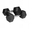 Mancuernas de hierro fundido con recubrimiento de goma REBEL ACTIVE 2x8 kg