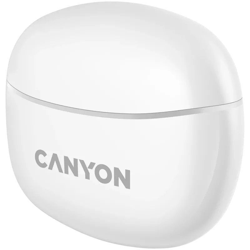 Canyon TWS-5 Auriculares Bluetooth, con micrófono, BT V5.3 JL 6983D4, respuesta de frecuencia: 20Hz-20kHz, batería auriculares 40mAh*2 + estuche de carga 500mAh, Type-C