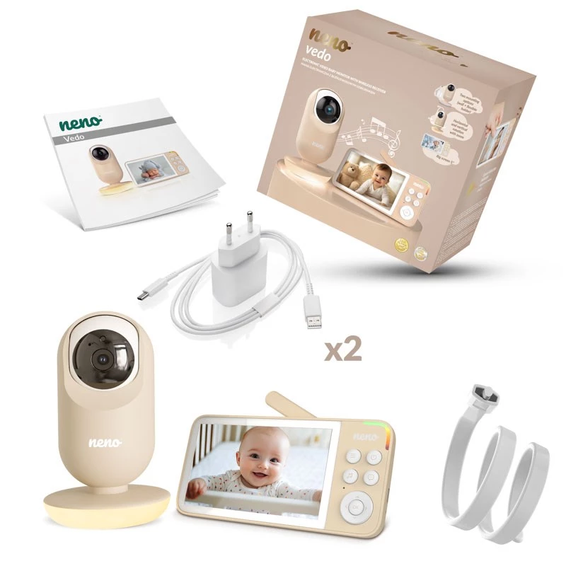 Vedo crema intercomunicador electrónico para bebés con receptor inalámbrico