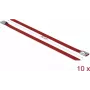 Brida de acero DeLOCK 18781 rojo 200mm 10 uds.