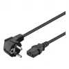 Goobay Cable de conexión de aparato en ángulo, 1,8 m, negro (59566)