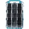 MAKTRAK organizador Flat M, caja de herramientas azul/transparente, tapa transparente