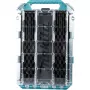 MAKTRAK organizador Flat M, caja de herramientas azul/transparente, tapa transparente