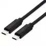 ROLINE cable USB4 Gen 3x2 USB-C a USB-C, 40 Gbit/s, 100 W, 0,8 m, negro, 11.02.9092