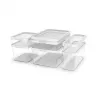 Recipiente de alimentos rotho 1053201100 rectangular 1,2 L transparente blanco, tecnopolímero, apto para lavavajillas