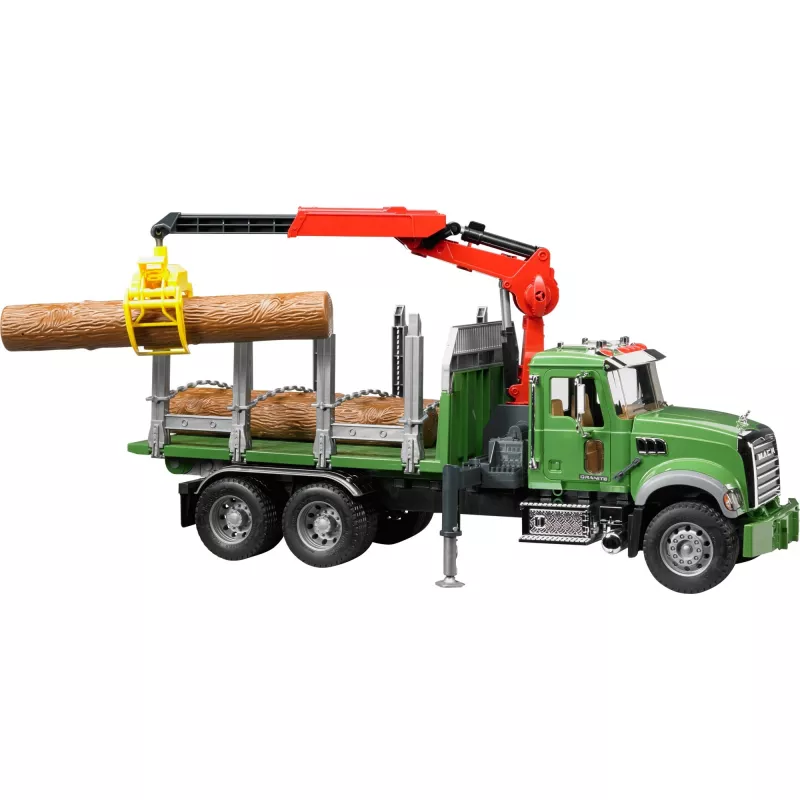 Transporte de madera BRUDER MACK Granite con 3 troncos